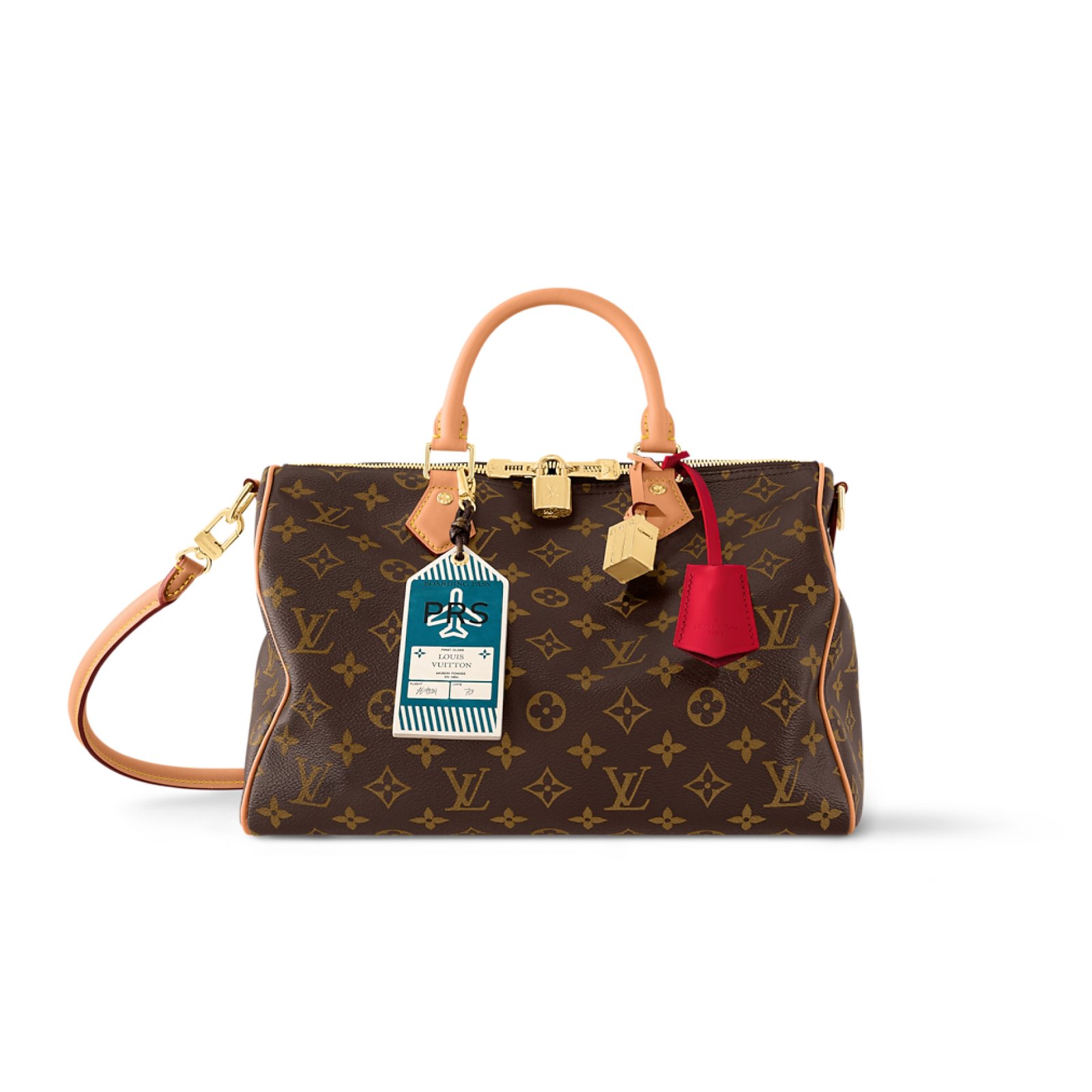 b9b430b99cd732e1ce665c6d4a8e6511 Louis Vuitton Speedy Soft 30 Crafty Boho Red Handbag - Image 1