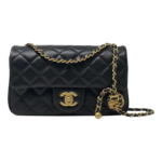 [TOP] Chanel Mini CC Pearl Crush Classic Flap Gold Hardware Black - Bag - Image 9