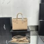 Saint Laurent Beige Croc Embossed Leather Nano Classic Sac De Jour Tote - Bag - Image 2