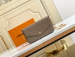 Louis Vuitton POCHETTE FÉLICIE Chain Bag - Elephant Gray Embossed Bag - Image 2