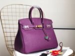 Hermes Birkin Togo Retourne Bag Golden-Purple Bag - Image 5