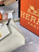 Hermes 2424 Togo Swift Gold Hardware White - Bag - Image 7