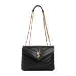 [TOP] SAINT LAURENT Loulou Small Quilted Leather Black Golden Hardware Shoulder Bag - Image 11