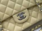 [TOP] Chanel Classic Flag Bag Medium Classic Double Flap Bag Yellow Calfskin Silver Hardware - Bag - Image 4