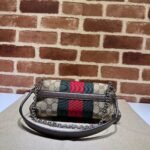 Gucci Horsebit Chain Small Shoulder Bag Beige And Ebony Original GG Canvas - Bag - Image 3