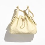 CHANEL 25 Small Handbag Grained Calfskin & Gold-Tone Metal Light Yellow - Bag - Image 2