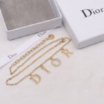 CHRISTIAN DIOR Crystal Dior evolution Necklace Gold - Accessories - Image 4