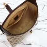 Gucci Jackie 1961 medium shoulder bag Sand and dark brown GG canvas - Bag - Image 6