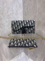 [TOP] Dior SADDLE bag Blue Dior Oblique Jacquard - Bag - Image 3