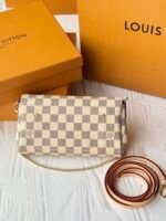 [TOP]Louis Vuitton  Damier Azur Favorite MM - White - Image 9
