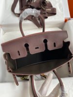 Hermes Birkin Togo Retourne Bag Golden-Dark Brown Bag - Image 9