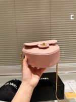 CHANEL Lambskin Heart Bag Pink -Bag - Image 8
