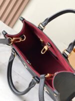 LOUIS VUITTON LV Bicolor Monogram Empreinte Leather Canvas Onthego PM Black Gold - Bag - Image 3