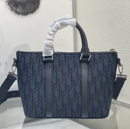 Dior Weekender 25 Handbag - Old Flower Blue Bag