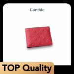 [TOP]Louis Vuitton Rose Red Taurillon Leather Slender Wallet