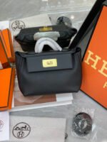 Hermes 2424 Togo Swift Gold Hardware Black - Bag - Image 5