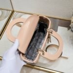 Dior Small Lady Dior Bag Powder Patent Cannage Calfskin Golden Hardware - Bag - Image 5
