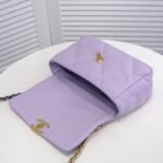 Chanel Calfskin Quilted Chanel 19 Flap Light Purple -Golden - Bag - Image 8