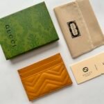 Gucci GG Marmont card case yellow leather-wallet - Image 6