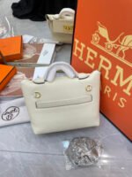 Hermes 2424 Togo Swift Gold Hardware White - Bag - Image 4