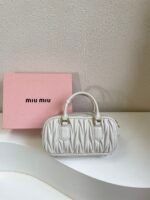 Miu Miu Arcadie matelassé nappa leather bag White S-wide Size - Bag - Image 2