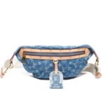 Louis Vuitton High Rise Belt Bag Monogram Jacquard Leather - Light Blue Denim