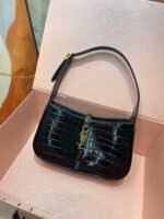 SAINT LAURENT YSL Croc-Embossed Le 5 à 7 Hobo Bag - Image 4
