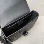 Dior Small Saddle Messenger Bag with Flap Black - Bag - Image 7