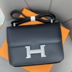 Hermes Constance leather Silver crossbody bag - Image 3