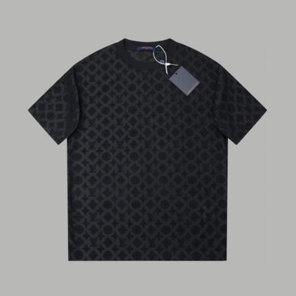 Louis Vuitton LV Logo Black T-shirts Clothing