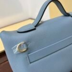 Hermes 2424 Togo Swift Gold Hardware Blue - Bag - Image 5
