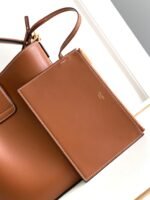 Celine Louise Medium Smooth Cowhide Handbag - Brown Bag - Image 6