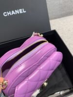 CHANEL Lambskin Heart Bag Purple -Bag - Image 8