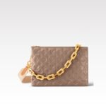 Louis Vuitton Coussin MM Monogram embossed puffy Taupe - Bag
