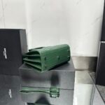 Saint Laurent Green Croc Embossed Leather Nano Classic Sac De Jour Tote - Bag - Image 5