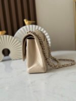 Chanel Classic Flag Bag Grained Shiny Calfskin & Gold-Tone Metal  Dark Beige - Bag - Image 5