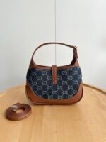 Gucci Jackie 1961 Mini Shoulder Bag GG Denim Blue/Ivory - Bag - Image 2