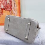 Hermes Birkin Bag Doblis Bag Golden Hardware-Grey Bag - Image 7