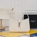 SAINT LAURENT YSL 5 à 7 Hobo Bag Leather-White Bag - Image 2