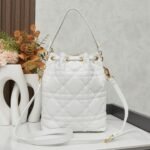 Dior Caro Bucket Bag - White - Image 3