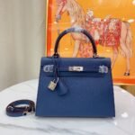 Hermes Kelly Haze Blue Silver Hardware - Bag