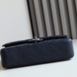 [TOP]Chanel Classic Flag Bag Medium Classic Double Flap Bag SO Black Crumpled Calfskin Silver Hardware - Bag - Image 10