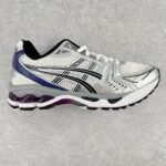 Asics Athletic Casual Breathable Professional Running Shoes - White and Purple