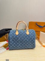 Louis Vuitton LV Speedy 30 Soft Blue Denim - Bag - Image 7