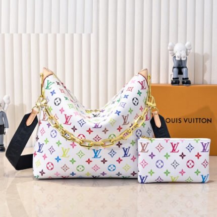 Louis Vuitton x Murakami LV x TM  Coussin Hobo MM White Bag