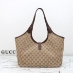 Gucci Mercato tote bag Sand and dark brown GG canvas - Bag - Image 4