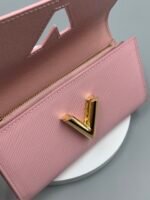 Louis Vuitton Pink Epi Leather Twist Wallet - Golden - Image 6