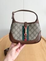Gucci Jackie 1961 Shoulder Bag Mini GG Beige/Ebony - Bag - Image 3