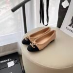 Chanel Patent Calfskin Ballet Flats Vntage Beige- Shoes - Image 9