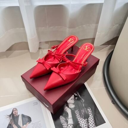 Valentino Garavani Red French Bow Heels